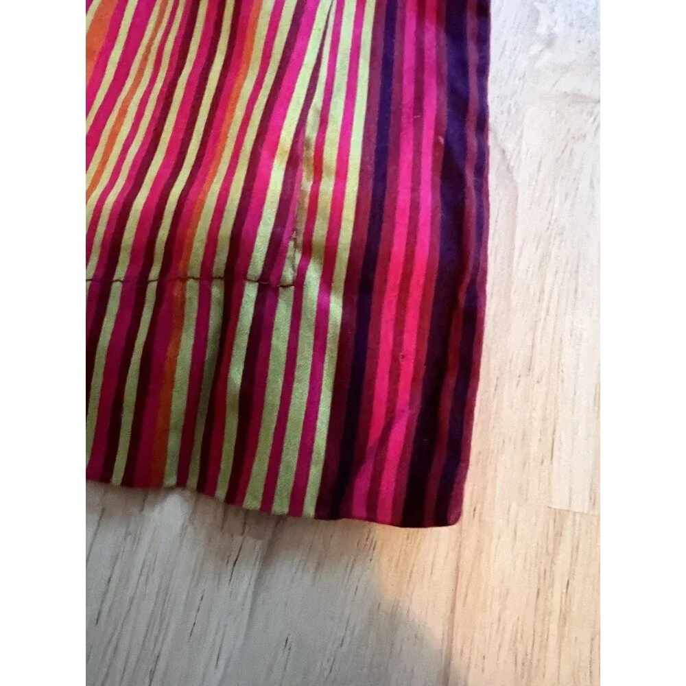 IKEA Andrea Satin Pink Yellow Orange Purple Stripes standard pillow sham case